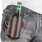 Riñonera Deportiva de Cuero con Portabotellas para Cerveza