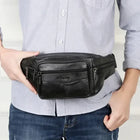 Riñonera Deportiva 2026 - Bolsa de Cintura de Cuero para Hombre