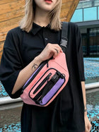 Riñonera Deportiva Unisex - Bolsa de Cintura Ajustable con Correa Larga, Sacoche y Bandolera