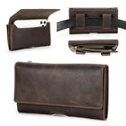Riñonera Deportiva de Cuero Genuino para Hombre - Bolsa de Cintura Pequeña con Compartimento para Teléfono