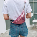 Riñonera Deportiva Mujer con Brillos - Bolsa de Cintura, Pecho y Hombro