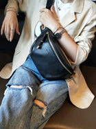 Riñonera de Cuero para Mujer - Bolso de Piel de Vestir Elegante