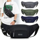 Riñonera Deportiva Grande Antirrobo - Bolsa Pechera de Nailon para Hombre
