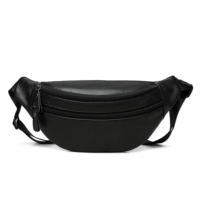 Riñonera de Cuero para Hombre - Bolso de Piel de Vestir Elegante