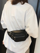 Riñonera Deportiva para Mujer: Bolso Cintura Ancha de Cuero Sintético, Bandolera Ajustable para Viajes