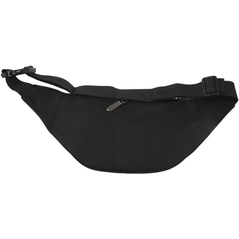 Riñonera Deportiva Negra - Bolsa de Cintura para Festival, Deporte y Niños