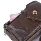 Riñonera Deportiva de Cuero para Hombre - Bolsa Cruzada Retro, Mochila de Cintura y Bandolera para Teléfono