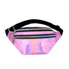 Riñonera Deportiva Brillante de Piel Sintética - Bolso Cintura Unisex Funcional