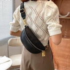 Riñonera Mujer Vintage de Piel Genuina - Bolso Bandolera Ancha y Elegante