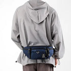 Riñonera Deportiva Hombre Nylon Multibolsillos Antirrobo Grande