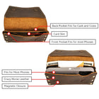 Riñonera de Cuero para Hombre - Bolso de Piel de Vestir Premium