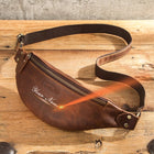 Riñonera de Cuero para Hombre - Bolsa de Cadera Grande y Elegante