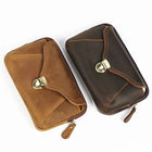 Riñonera Deportiva de Cuero Genuino Vintage - Bolsa de Cadera para Teléfono