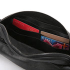 Riñonera de Cuero para Hombre - Bolso Bandolera Cruzado con Patrón de Insignia