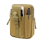 Riñonera de Viaje Impermeable para Hombre con Mosquetón y Bolsillo Vertical