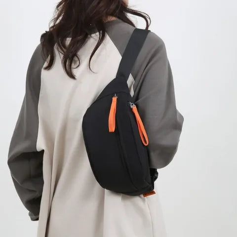 Riñonera Deportiva Multibolsillos para Hombre - Bolsa de Pecho de Nylon Impermeable con Correa Ajustable