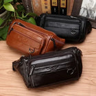 Riñonera Deportiva de Cuero Genuino para Hombre - Estilo Retro Bandolera
