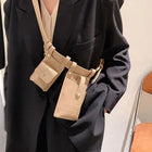 Riñonera Deportiva Mujer - Bolso de Cintura de Piel Sintética, Diseño Invernal, Cartera para Teléfono