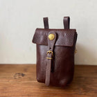 Riñonera de Cuero Vintage para Hombre - Bolso de Piel de Vestir Mini