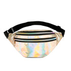 Riñonera de Cuero Holográfica Unisex - Bolsa de Cintura Elegante y Moderna
