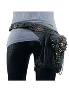Riñonera Deportiva Vintage Retro Medieval de Cuero - Estilo Steampunk y Gótico para Moto
