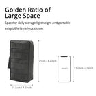 Riñonera Deportiva Táctica Molle 1000D Oxford Black - Bolsa de Cintura para Caza y Aventura