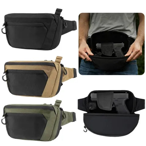 Riñonera Deportiva Negra de Nylon - Resistente y Funcional