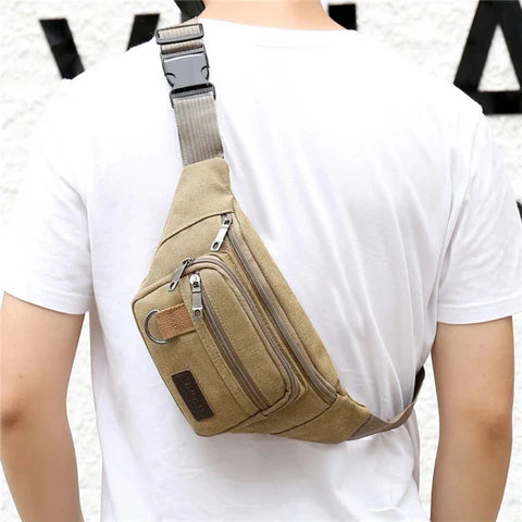 Riñonera Deportiva Hombre - Bolsa de Cintura Grande Capacidad para Móvil