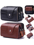 Riñonera Deportiva Hombre Cuero Sintético - Bolso Cintura Casual