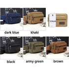 Riñonera Deportiva Hombre - Bolsa Multifuncional de Lona con Múltiples Bolsillos