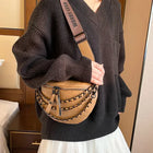Riñonera Deportiva Elegante con Cadena para Móvil y Cartera - Diseño de Piedra