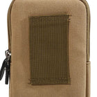 Riñonera Deportiva Hombre - Pequeña Bolsa de Cintura de Lona con Cremallera y Compartimento para Tarjetas