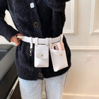 Riñonera Deportiva Mujer - Bolso de Cintura de Piel Sintética, Diseño Invernal, Cartera para Teléfono