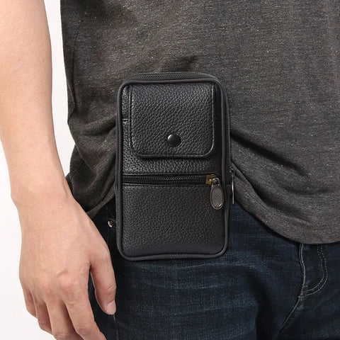 Riñonera Deportiva Multifuncional para Hombre - Bolsa de Cintura con Cremallera para Camping y Caza