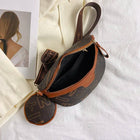 Riñonera Deportiva 2 Piezas - Bolso Pecho y Cintura de Piel Sintética para Mujer