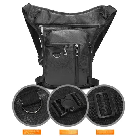 Riñonera Deportiva Multifuncional de Cuero Sintético - Impermeable y de Gran Capacidad