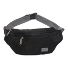 Riñonera Deportiva Unisex - Bolsa de Cintura para Viaje y Uso Diario, Negra