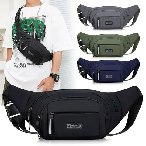 Riñonera Deportiva Grande Impermeable Antirrobo de Nailon