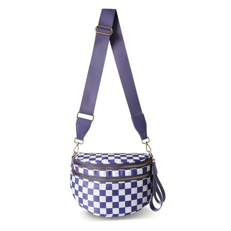 Riñonera de Cintura para Mujer - Bolso Bandolera de Nylon Negro Casual
