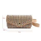 Riñonera Deportiva Mujer - Bolso Pechera de Cuero Sintético con Tachuelas, Bandolera Ajustable para Viajes y Teléfono