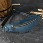 Riñonera Hombre Cuero Genuino - Bolso Bandolera Pequeño Multifuncional para Viaje