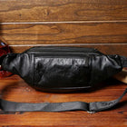 Riñonera Deportiva de Cuero Genuino para Hombre - Negro, Marrón, Café