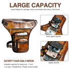 Riñonera Deportiva de Cuero para Hombre - Bolsa Sling Multifuncional para Viaje y Uso Diario