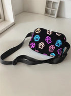 Riñonera Deportiva Ajustable con Estampado de Patas - Bolsa de Cintura para Correr