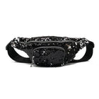 Riñonera de Mujer con Lentejuelas - Bolso de Cintura Brillante de Gran Capacidad y Lujo