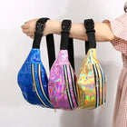 Riñonera Deportiva Brillante con Láser - Bolsa de Cintura para Mujer y Hombre