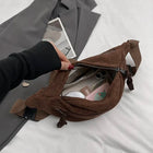 Riñonera Deportiva de Terciopelo - Bolsa Bandolera Moderna y Elegante