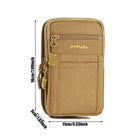 Riñonera Deportiva Hombre - Bolsa de Cintura de Lona Multibolsillos con Cremallera