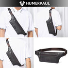 Riñonera de Cuero Vintage para Hombre - Bolso de Piel de Vestir
