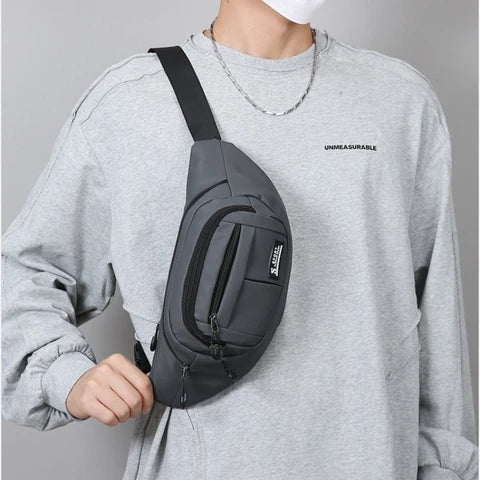 Riñonera Deportiva Grande Impermeable con Múltiples Compartimentos para Teléfono
